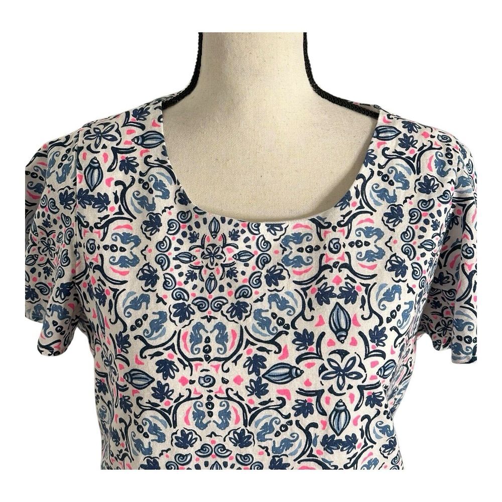 Vineyard Vines‎ Women's Flutter Sleeve Linen Blend Shift Dress - Size M Lined - Picture 2 of 13